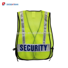 China Gold Supplier 100% Polyester Mesh Economic Safety Vests Security Work Waistcoat With Reflective Strips Yellow